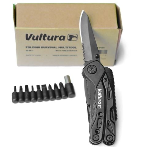 Dụng cụ đa năng sinh tồn 17 chức năng kèm đánh lửa Vultura VTR-MT2401