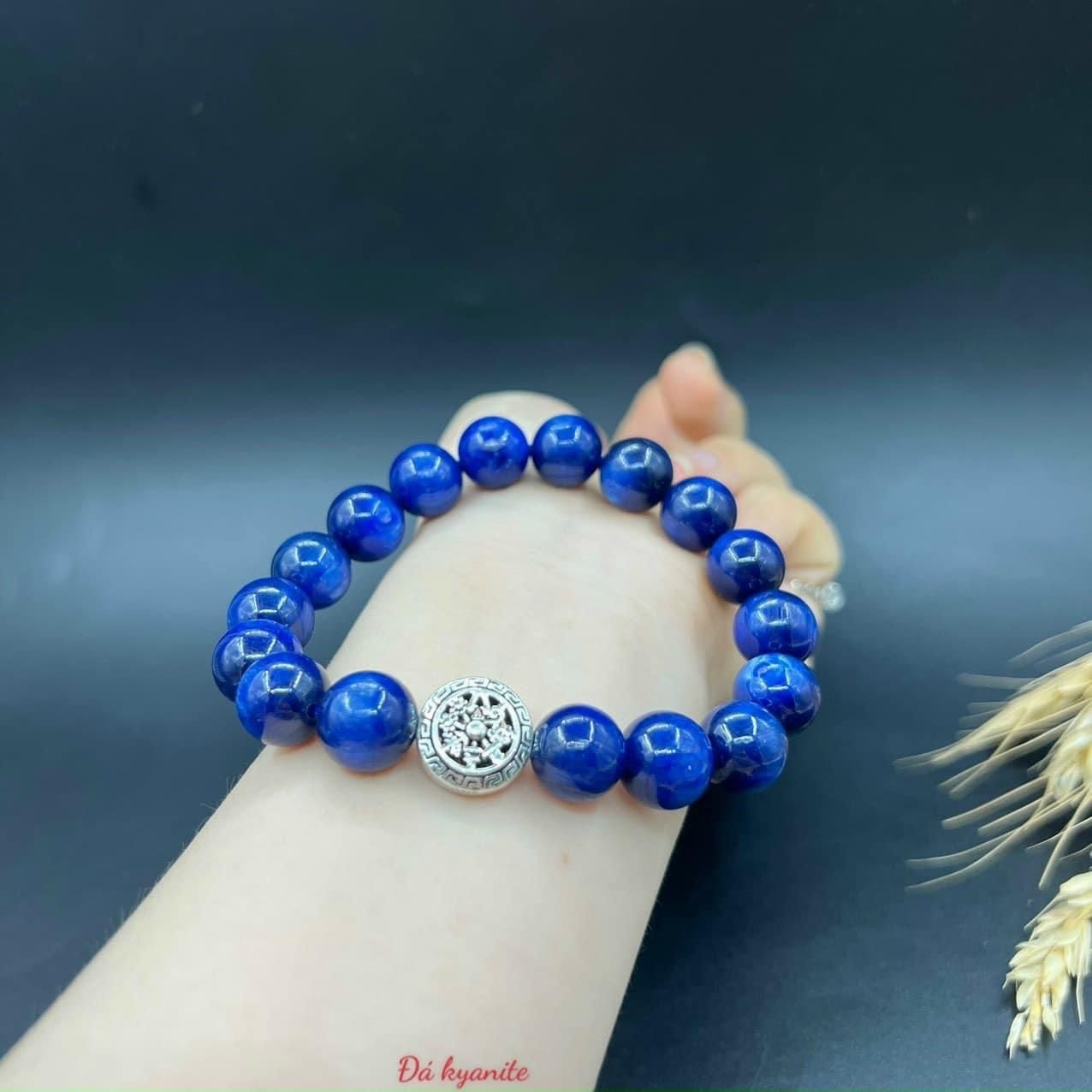  Vòng Tay Nam Đá Kyanite Vip mix charm 