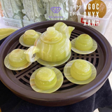  Bộ ấm chén ngọc Onyx xanh 