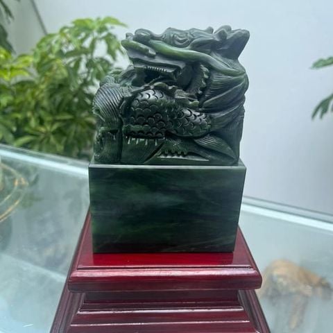 Ấn Rồng Ngọc Bích 10cmx10cm