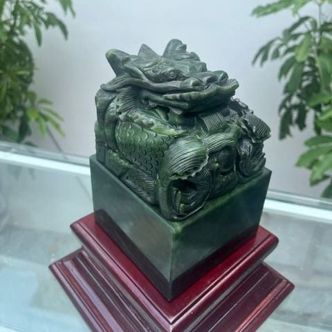 Ấn Rồng Ngọc Bích 10cmx10cm