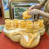  Bộ ấm chén ngọc hoàng long nguyên khối VIP 