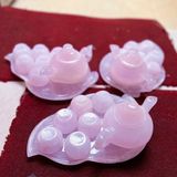  Bộ ấm chén ngọc Onyx hồng 