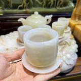  Bộ Ấm Chén Ngọc Onyx Trắng 50cm 
