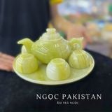  Bộ ấm chén ngọc Onyx xanh (Pakistan) 