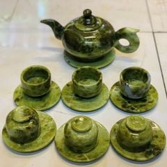 Bộ ấm chén ngọc Serpentine