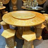  Bộ Bàn Ghế Ngọc Hoàng Long Tự Nhiên Nguyên Khối 