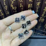  Bông Tai Cỏ 4 Lá  Đá Quý Bọc Bạc 