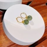  Bông Tai Gắn Đá Tự Nhiên Vàng 10k 