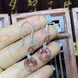  Bông Tai Bạc Gắn Đồng Xu Kim Tiền Đá Quý 