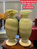  Cặp Lục Bình Ngọc Onyx Xanh 50x20cm 