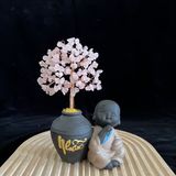  Cây Tài Lộc Thạch Anh Chú Tiểu 18cm 