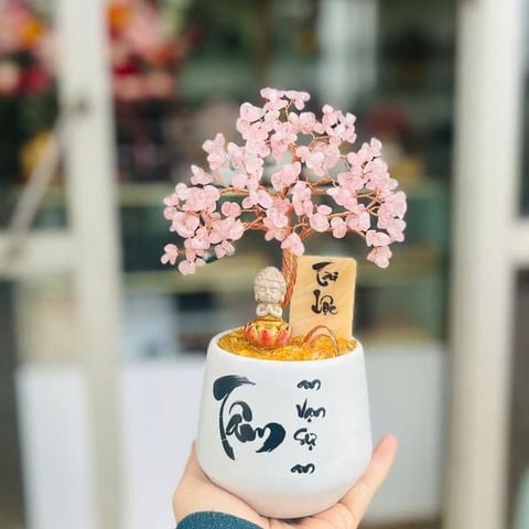 Cây Tài Lộc thạch anh hồng Tài lộc - Bình an
