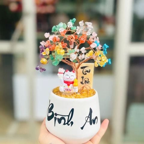Cây Tài Lộc Thạch Anh Ngũ Sắc Tài lộc - Bình an