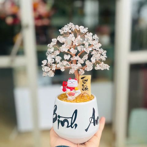 Cây tài lộc Thạch anh trắng Tài lộc - Bình an