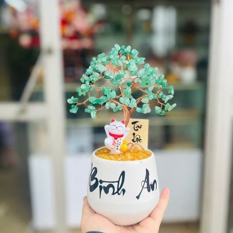 Cây Tài Lộc  thạch anh xanh Tài lộc - Bình an