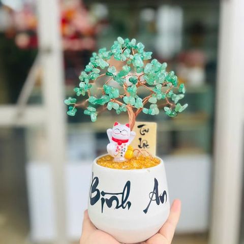 Cây Tài Lộc  thạch anh xanh Tài lộc - Bình an