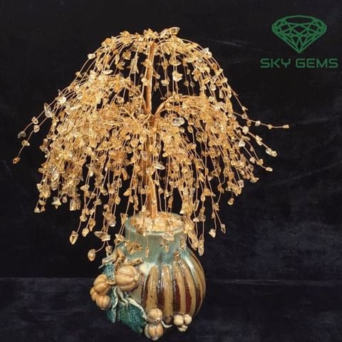  Cây tài lộc thạch anh vàng VIP 