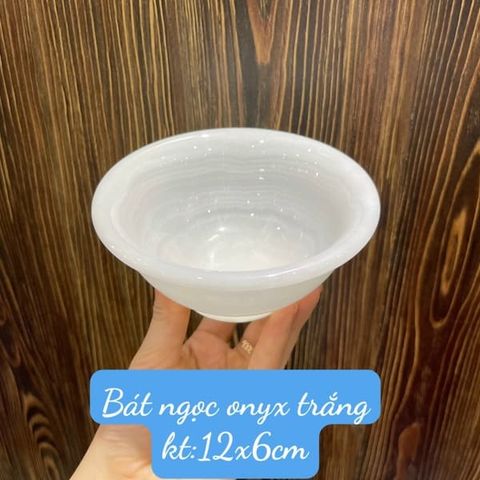 Bát Ngọc Onyx Trắng
