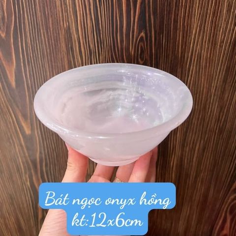Bát Ngọc (chén ngọc) Onyx Hồng