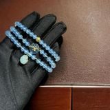  Chuỗi Vòng Tay Aquamarine Mix Charm Vàng 
