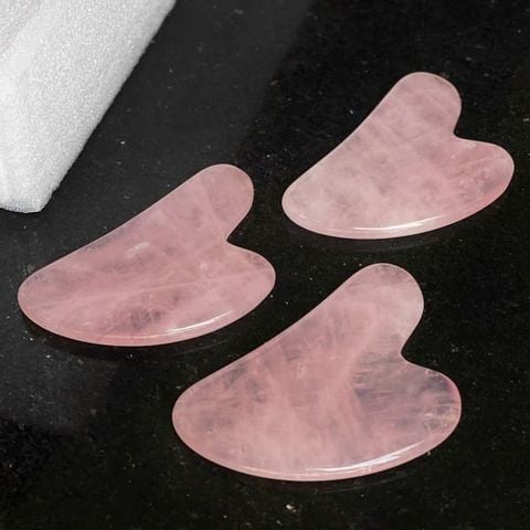 Đá Gua Sha Thạch Anh Hồng