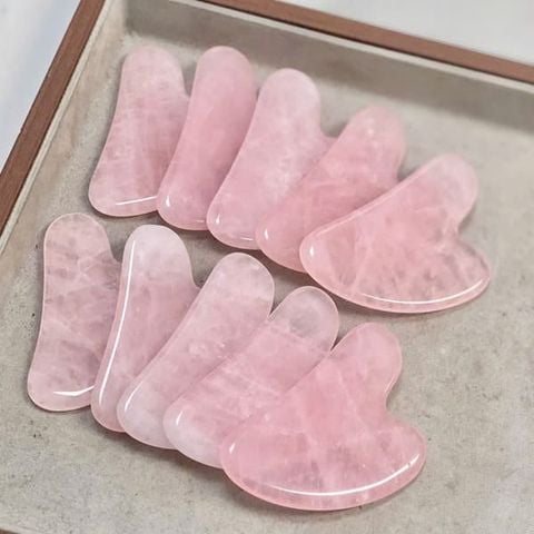 Đá Gua Sha Thạch Anh Hồng