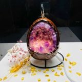  Đèn ngủ tinh thể Thạch anh tím dáng trứng 