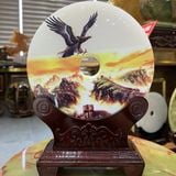  Đồng Điếu ngọc Onyx trắng phong cảnh 20cm 