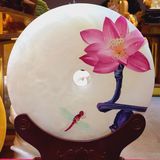  Đồng Điếu ngọc Onyx trắng phong cảnh 30cm 