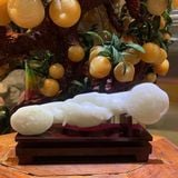  Gậy Như Ý Ngọc Onyx Trắng 30cm M1 