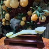  Gậy Như Ý Ngọc Onyx Xanh 30cm 