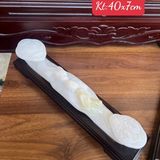  Gậy Như Ý Ngọc Onyx Trắng 40cm 