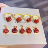  Combo  Mặt Đeo + Nhẫn Hồ Ly Tóc Đỏ Bọc Vàng 