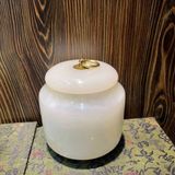  Hũ Đựng Trà Ngọc Onyx Trắng 11cm 