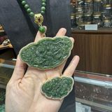  Khánh Hầu Ngọc Bích Chạm Rồng Bọc Bạc Xi Vàng 