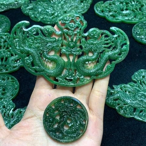 Khánh Ngọc Bích Song Long 11cm M2