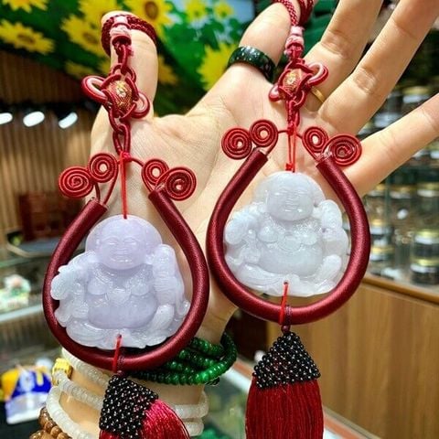  Khánh Treo Xe Di Lặc Bạch Ngọc 