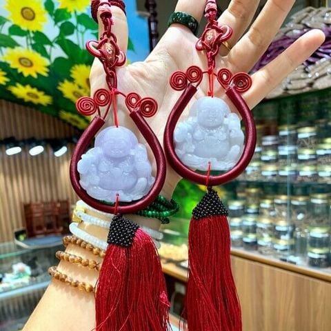  Khánh Treo Xe Di Lặc Bạch Ngọc 