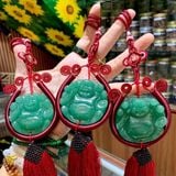  Khánh Treo Xe Di Lặc Thạch Anh Xanh 