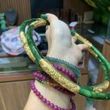  Kiềng Hầu Đồng Đá Sơn Thủy Bọc Bạc Xi Vàng 