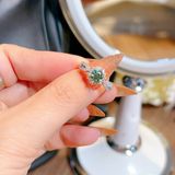  Nhẫn Vàng Trắng Đính Kim Cương Moissanite 