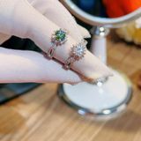  Nhẫn Vàng Trắng Đính Kim Cương Moissanite 