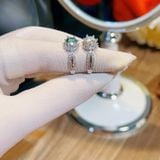  Nhẫn Vàng Trắng Đính Kim Cương Moissanite 