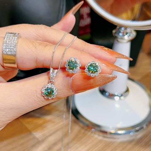  Vàng Trắng Đính Kim Cương Moissanite (set 2) 