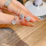  Vàng Trắng Đính Kim Cương Moissanite (set 1) 
