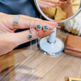  Vàng Trắng Đính Kim Cương Moissanite (set 2) 
