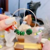  Lắc Tay Bạc Cỏ 4 Lá Mix Ngũ Điếu Sơn Thuỷ 
