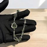  Lắc Tay Bạc Hồ Ly Thạch Anh Tóc Xanh 