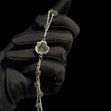  Lắc Tay Bạc Hồ Ly Thạch Anh Tóc Xanh 